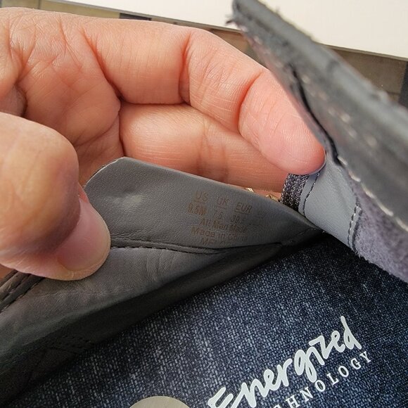 Dr. Scholl's Melody Faux Leather Gray Heeled Ankle Boots, Wedge Block Size 9.5 - Picture 11 of 13